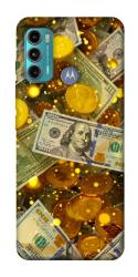 Чохол itsPrint Gold and dollars для Motorola Moto G60