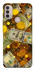 Чохол itsPrint Gold and dollars для Motorola Moto E40
