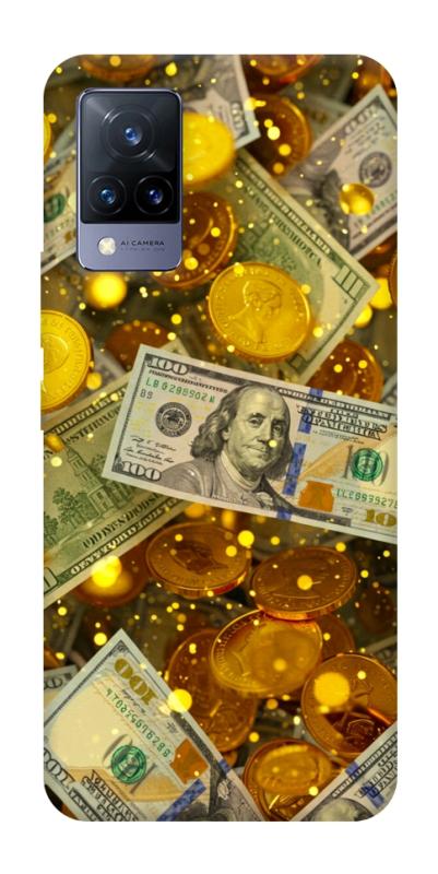 Чохол itsPrint Gold and dollars для Vivo V21, гроші, купити оптом з доставкою