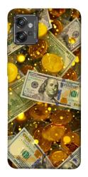 Чохол itsPrint Gold and dollars для Motorola Moto G32