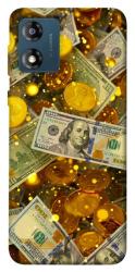 Чохол itsPrint Gold and dollars для Motorola Moto E13