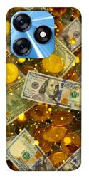 Чехол itsPrint Gold and dollars для TECNO Spark 10 Pro