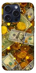 Чехол itsPrint Gold and dollars для Apple iPhone 15 Pro (6.1")