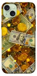 Чехол itsPrint Gold and dollars для Apple iPhone 15 Plus (6.7")