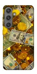 Чехол itsPrint Gold and dollars для Samsung Galaxy S24