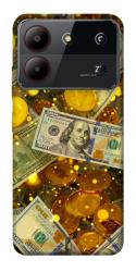 Чехол itsPrint Gold and dollars для ZTE Blade A54 4G