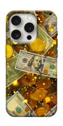 Чехол itsPrint Gold and dollars для Apple iPhone 16 Pro (6.3")