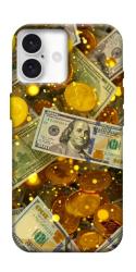 Чехол itsPrint Gold and dollars для Apple iPhone 16 Plus (6.7")