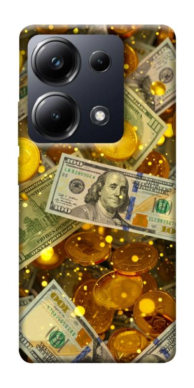 Чехол itsPrint Gold and dollars для Xiaomi Redmi 13 4G / Poco M6 4G, деньги, купить оптом с доставкой