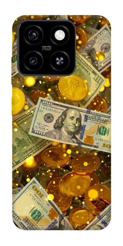 Чехол itsPrint Gold and dollars для ZTE Blade A55 4G, деньги, купить оптом с доставкой