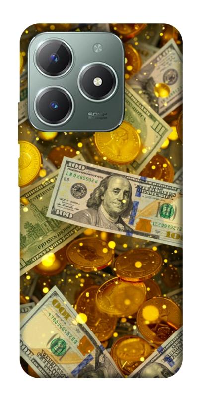 Чехол itsPrint Gold and dollars для Realme C61 4G, деньги, купить оптом с доставкой