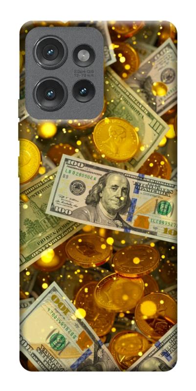 Чехол itsPrint Gold and dollars для Motorola Edge 50, деньги, купить оптом с доставкой