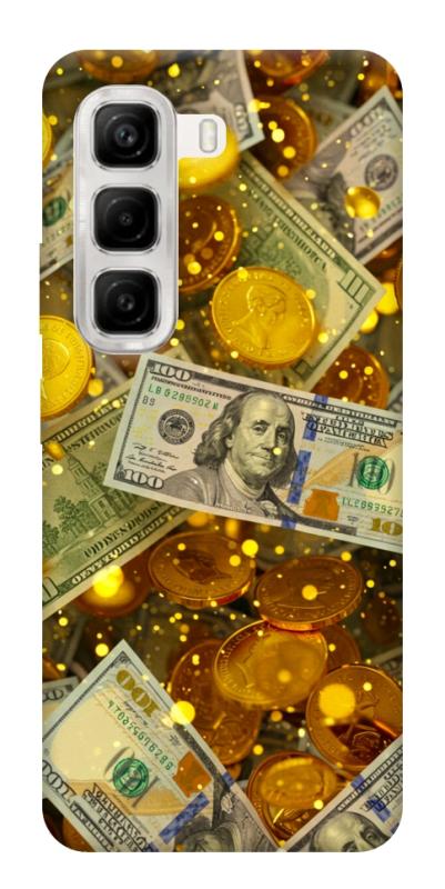 Чехол itsPrint Gold and dollars для Infinix Hot 50 4G, деньги, купить оптом с доставкой