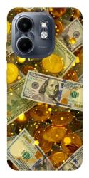 Чехол itsPrint Gold and dollars для Infinix Smart 9 4G / Hot 50i