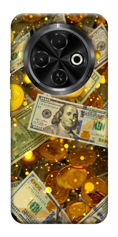 Чохол itsPrint Gold and dollars для TECNO Spark 30C, гроші, купити оптом з доставкою