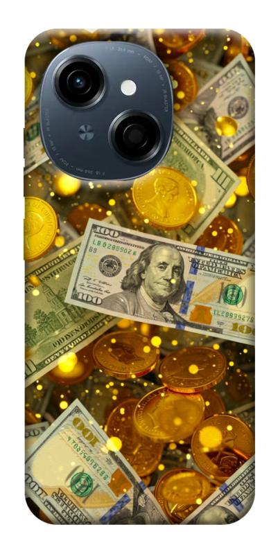 Чехол itsPrint Gold and dollars для TECNO Spark Go 1, деньги, купить оптом с доставкой