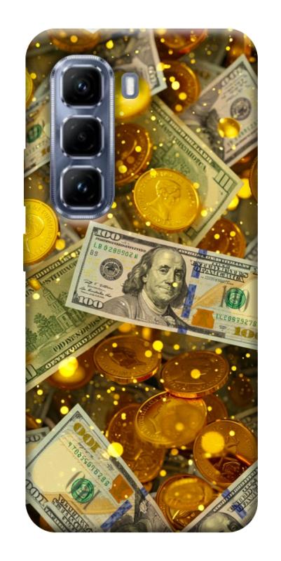 Чехол itsPrint Gold and dollars для Infinix Hot 50 Pro, деньги, купить оптом с доставкой