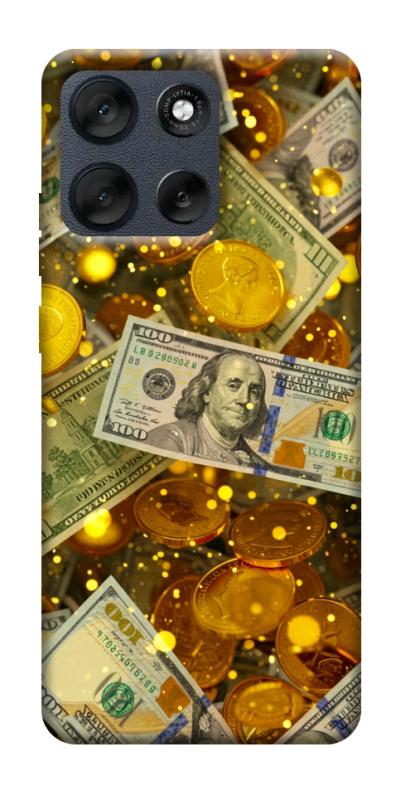 Чехол itsPrint Gold and dollars для Motorola Moto G56 5G, деньги, купить оптом с доставкой