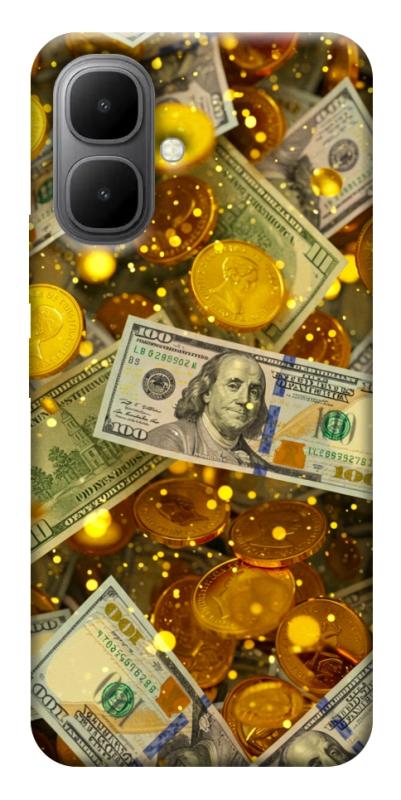 Чехол itsPrint Gold and dollars для Infinix Smart 10, деньги, купить оптом с доставкой