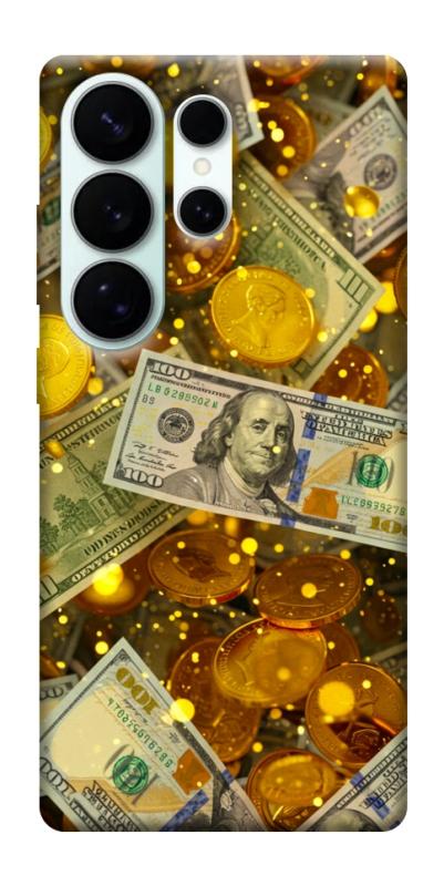 Чехол itsPrint Gold and dollars для Samsung Galaxy S26 Ultra, деньги, купить оптом с доставкой