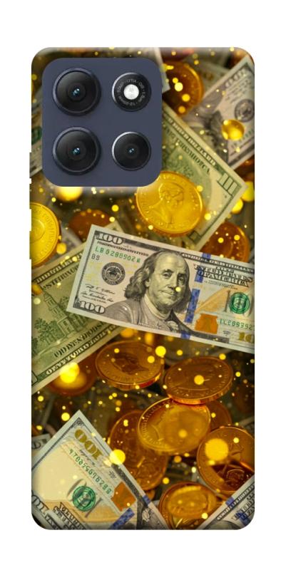 Чехол itsPrint Gold and dollars для Motorola Moto G86 Power, деньги, купить оптом с доставкой
