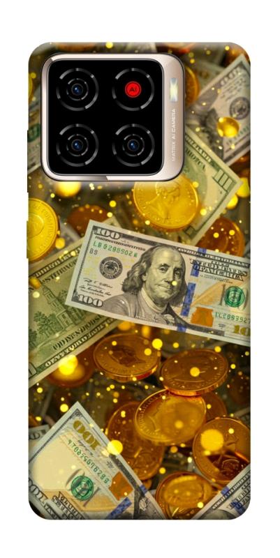Чехол itsPrint Gold and dollars для ZTE Blade A56, деньги, купить оптом с доставкой