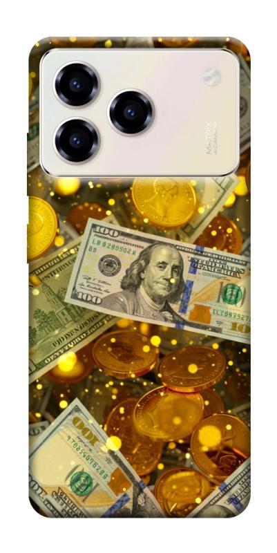 Чехол itsPrint Gold and dollars для ZTE Blade A76, деньги, купить оптом с доставкой