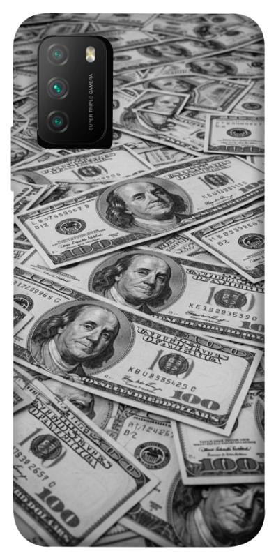Чехол itsPrint Dollars background для Xiaomi Poco M3, деньги, купить оптом с доставкой