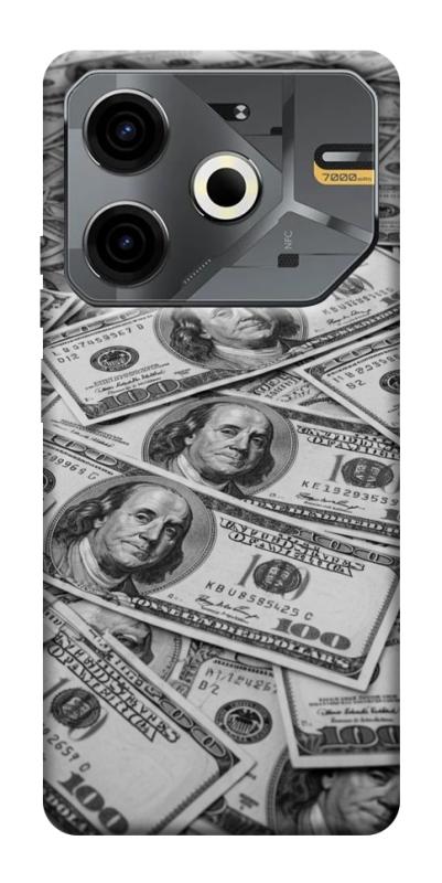 Чохол itsPrint Dollars background для TECNO Pova 6 Neo (LI6), гроші, купити оптом з доставкою