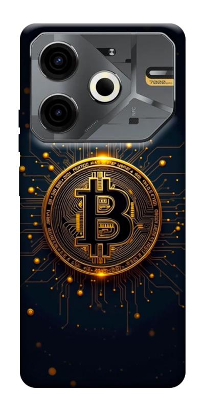 Чехол itsPrint Bitcoin для TECNO Pova 6 Neo (LI6), деньги, купить оптом с доставкой