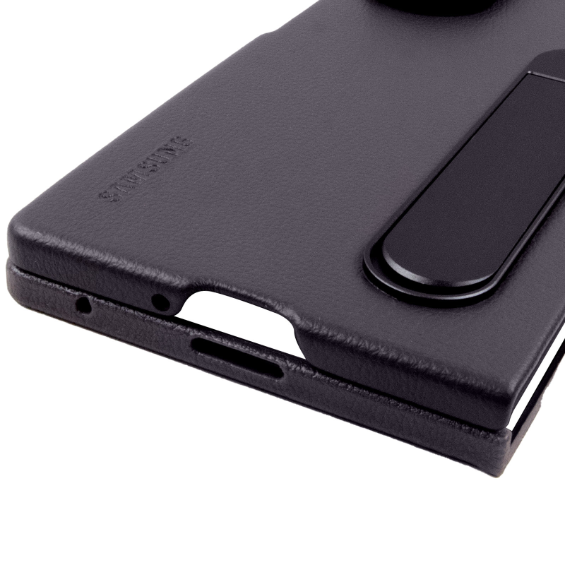 Кожаный чехол Leather Case (AAA) with stand для Samsung Galaxy Z Fold7, Gray 4, Искусственная кожа, купить оптом с доставкой