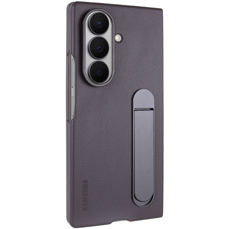 Уценка Кожаный чехол Leather Case (AAA) with stand для Samsung Galaxy Z Fold7, Вскрытая упаковка / Gray, Искусственная кожа, купить оптом с доставкой