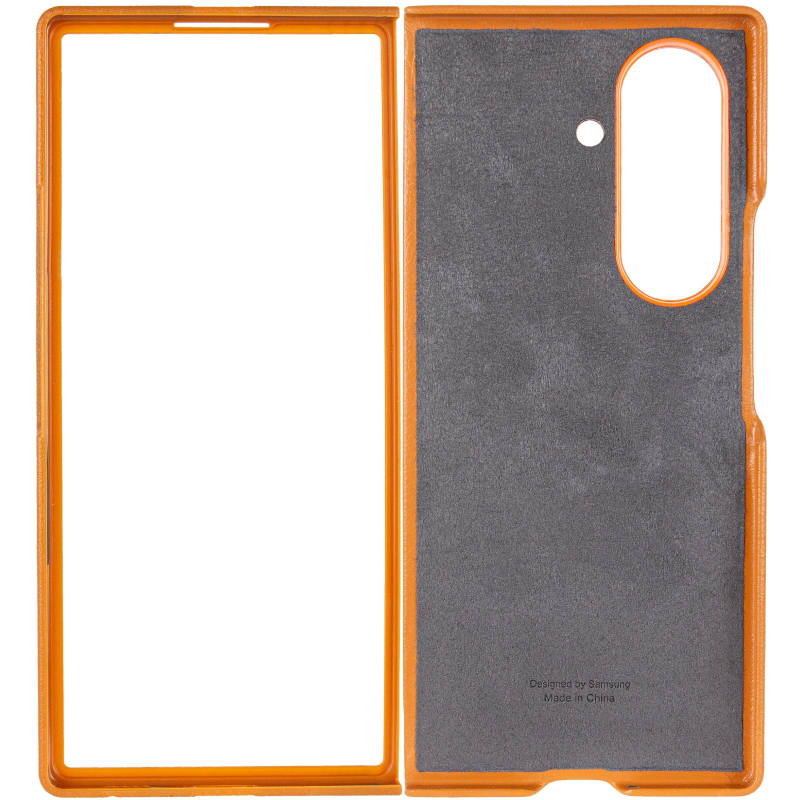 Уценка Кожаный чехол Leather Case (AAA) with stand для Samsung Galaxy Z Fold7, Вскрытая упаковка / Tan 2, Искусственная кожа, купить оптом с доставкой