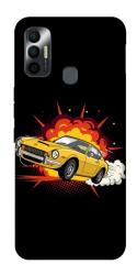 Чехол itsPrint Retro comics car black для TECNO Spark 7