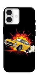 Чехол itsPrint Retro comics car black для Apple iPhone 16 Plus (6.7")