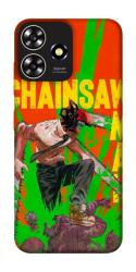Чехол itsPrint Chainsaw man для ZTE Blade A73 4G
