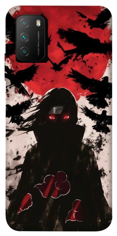 Чехол itsPrint Itachi black ravens для Xiaomi Poco M3, аниме, купить оптом с доставкой