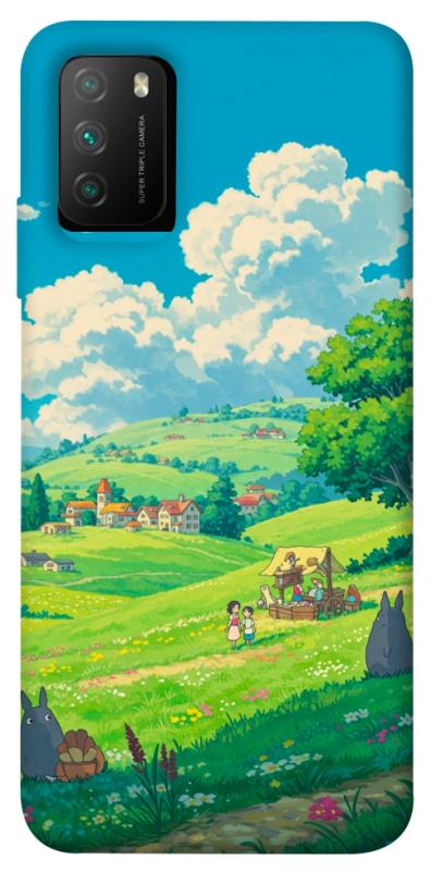 Чехол itsPrint Miyazaki landscape для Xiaomi Poco M3, аниме, купить оптом с доставкой