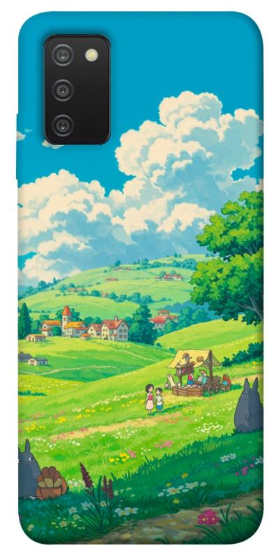 Чехол itsPrint Miyazaki landscape для Samsung Galaxy A03s, аниме, купить оптом с доставкой