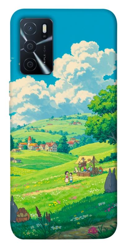 Чехол itsPrint Miyazaki landscape для Oppo A16s / A16, аниме, купить оптом с доставкой