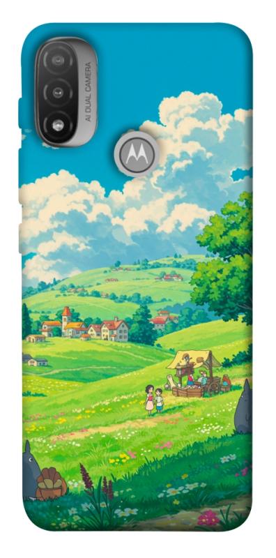 Чехол itsPrint Miyazaki landscape для Motorola Moto E20, аниме, купить оптом с доставкой