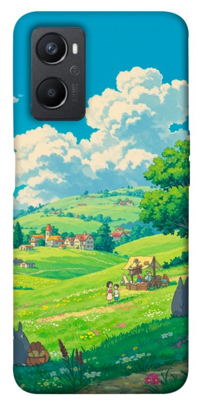 Чехол itsPrint Miyazaki landscape для Oppo A96, аниме, купить оптом с доставкой