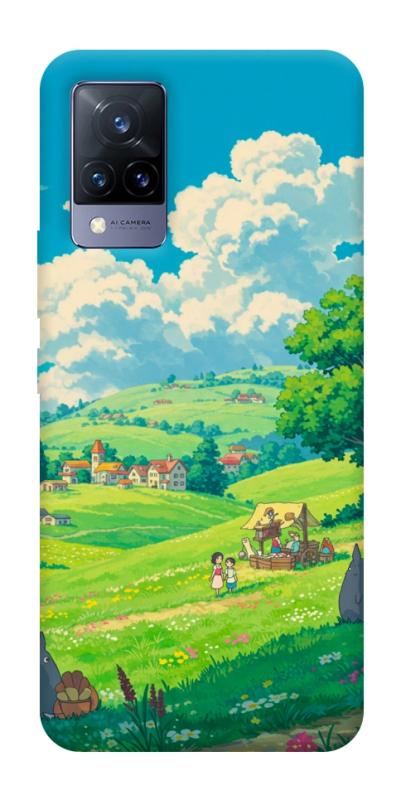 Чохол itsPrint Miyazaki landscape для Vivo V21, аніме, купити оптом з доставкою