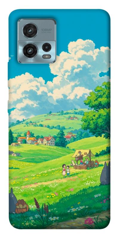 Чехол itsPrint Miyazaki landscape для Motorola Moto G72, аниме, купить оптом с доставкой