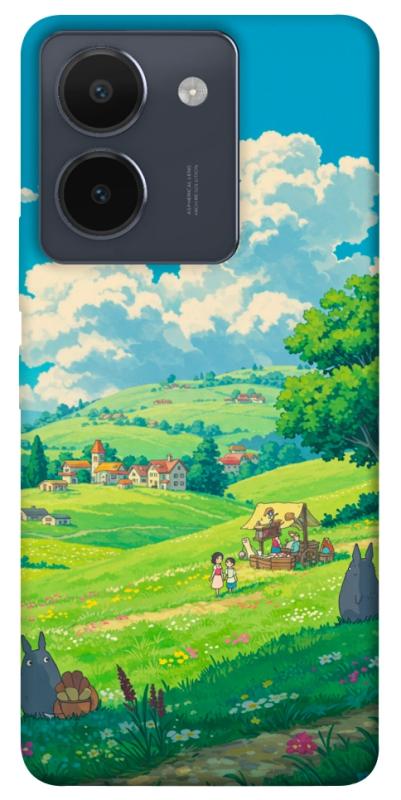 Чехол itsPrint Miyazaki landscape для Vivo Y36, аниме, купить оптом с доставкой