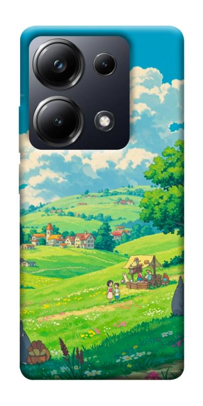 Чехол itsPrint Miyazaki landscape для Xiaomi Redmi 13 4G / Poco M6 4G, аниме, купить оптом с доставкой