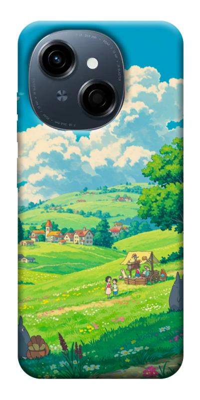 Чехол itsPrint Miyazaki landscape для TECNO Spark Go 1, аниме, купить оптом с доставкой