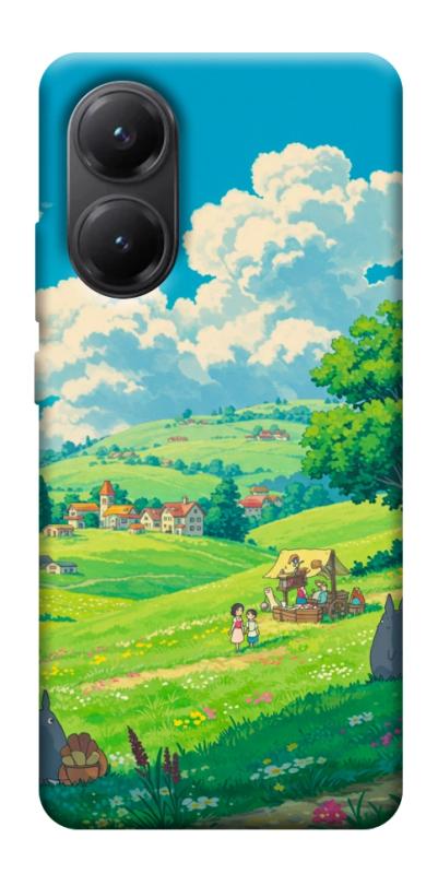 Чехол itsPrint Miyazaki landscape для Xiaomi Poco X7 Pro, аниме, купить оптом с доставкой