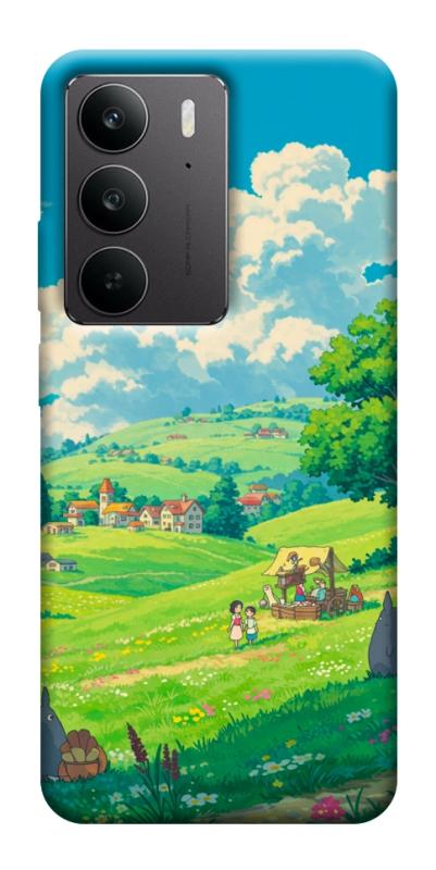 Чехол itsPrint Miyazaki landscape для Realme C75, аниме, купить оптом с доставкой