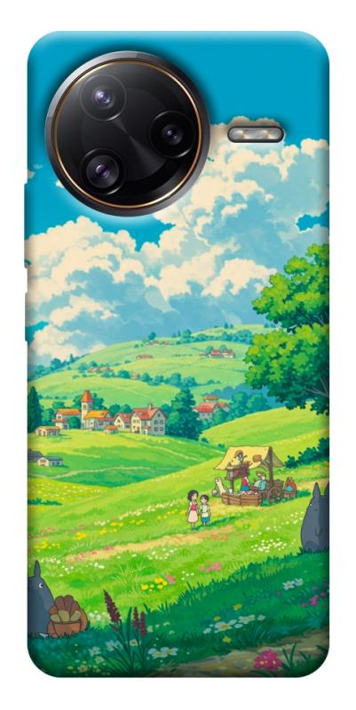 Чехол itsPrint Miyazaki landscape для Xiaomi Poco F7, аниме, купить оптом с доставкой